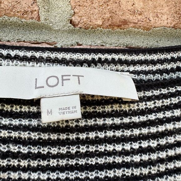 Striped Black and White Women's Top - Picture 3 of 5